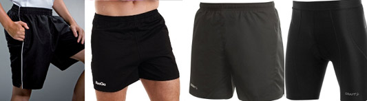 black jogging shorts