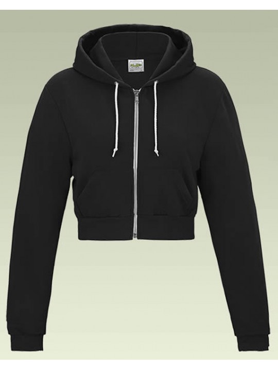 American Apparel Ladies Half cropped black Hoodie
