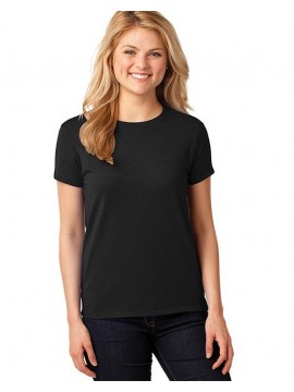 Womens Black Gildan Heavywieght Fitted Tshirt