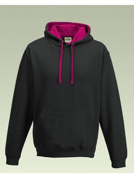 AWD Black with Hot Pink Hood Pullover Hoodie Top