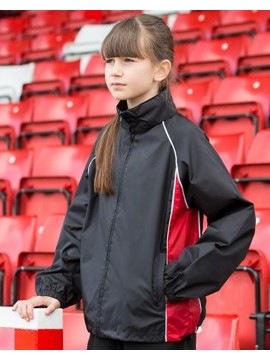 Finden Hales Kids Black and red Waterproof training Track Jacket