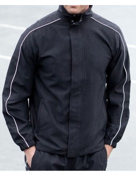 Finden Hales black piped Track Jacket Top