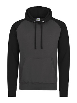 JH009 Contrast Raglan Sleeve Hooded Sweatshirt