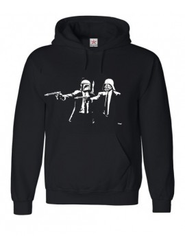 Darth Pulp Fiction Printed Black Hoodie
