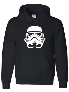 Black Hoodie With White StormTrooper Helmet 